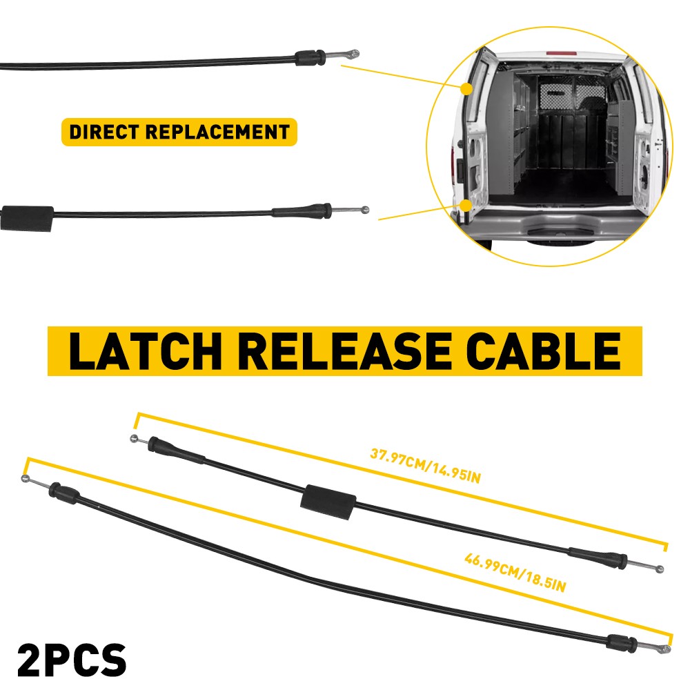 2X Rear Door Latch Assembly for Ford 1992-2009 E150 E250 E350 Van 8C2Z15431A03A