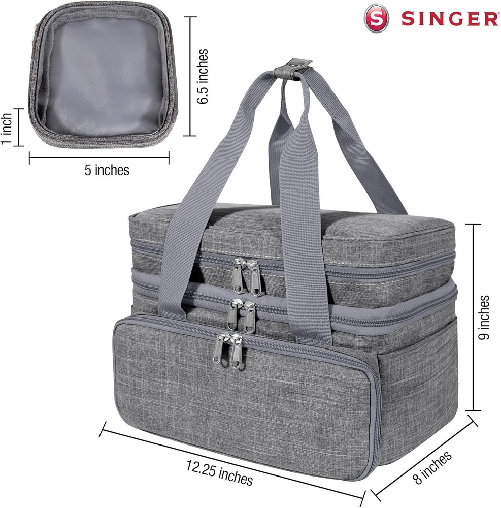 SINGER Sewing Accessories Organizer (Bag Only) – Double Layer Portable Sewing
