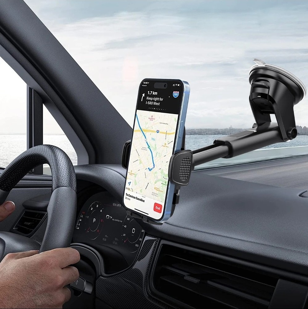 Car Phone Holder, Dashboard Windscreen Sturdy Suction Cup Mount, 360°Universal
