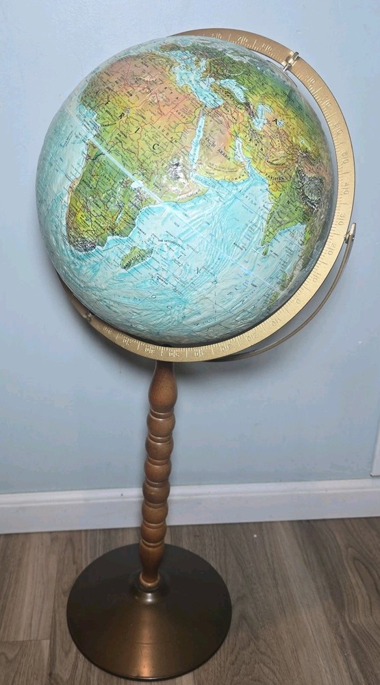 Replogle Treasury Floor Globe, Blue 12" Rough Surface