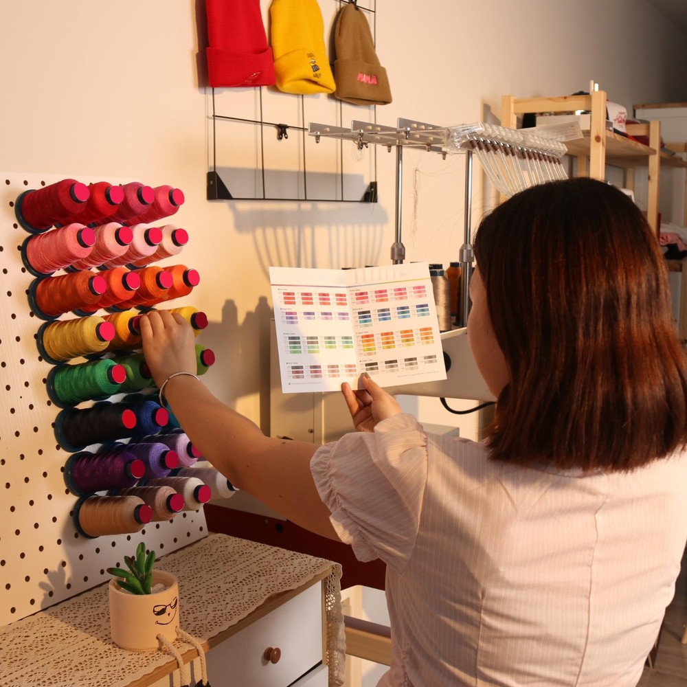 Machine Embroidery Thread, 40WT Polyester, 100 Color Set, 5000 Yard, White