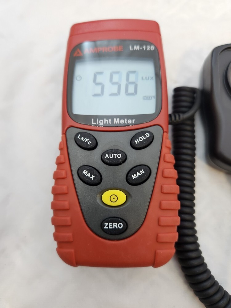 AMPROBE LM-120 Light Meter Auto Ranging, USED PRISTINE !