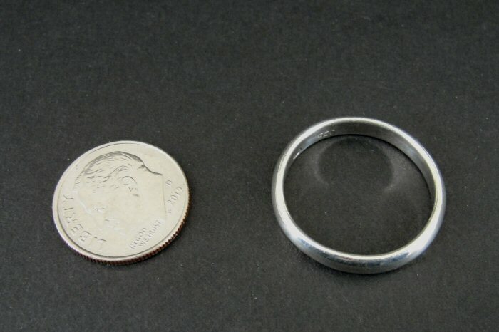 Band Ring Silver Stackable Sleek Smooth Sterling 925 Size 9 Ring Band