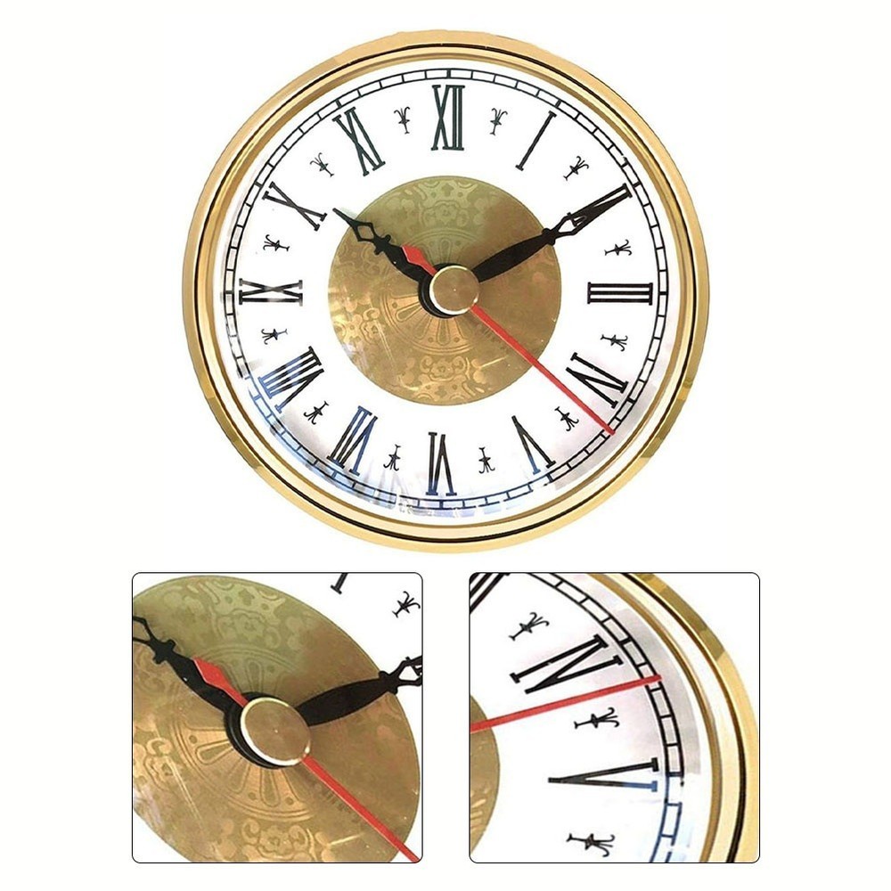 Gold Tone Bezel Clock DIY Clock Movement Battery Powered DIY Clock Projects
