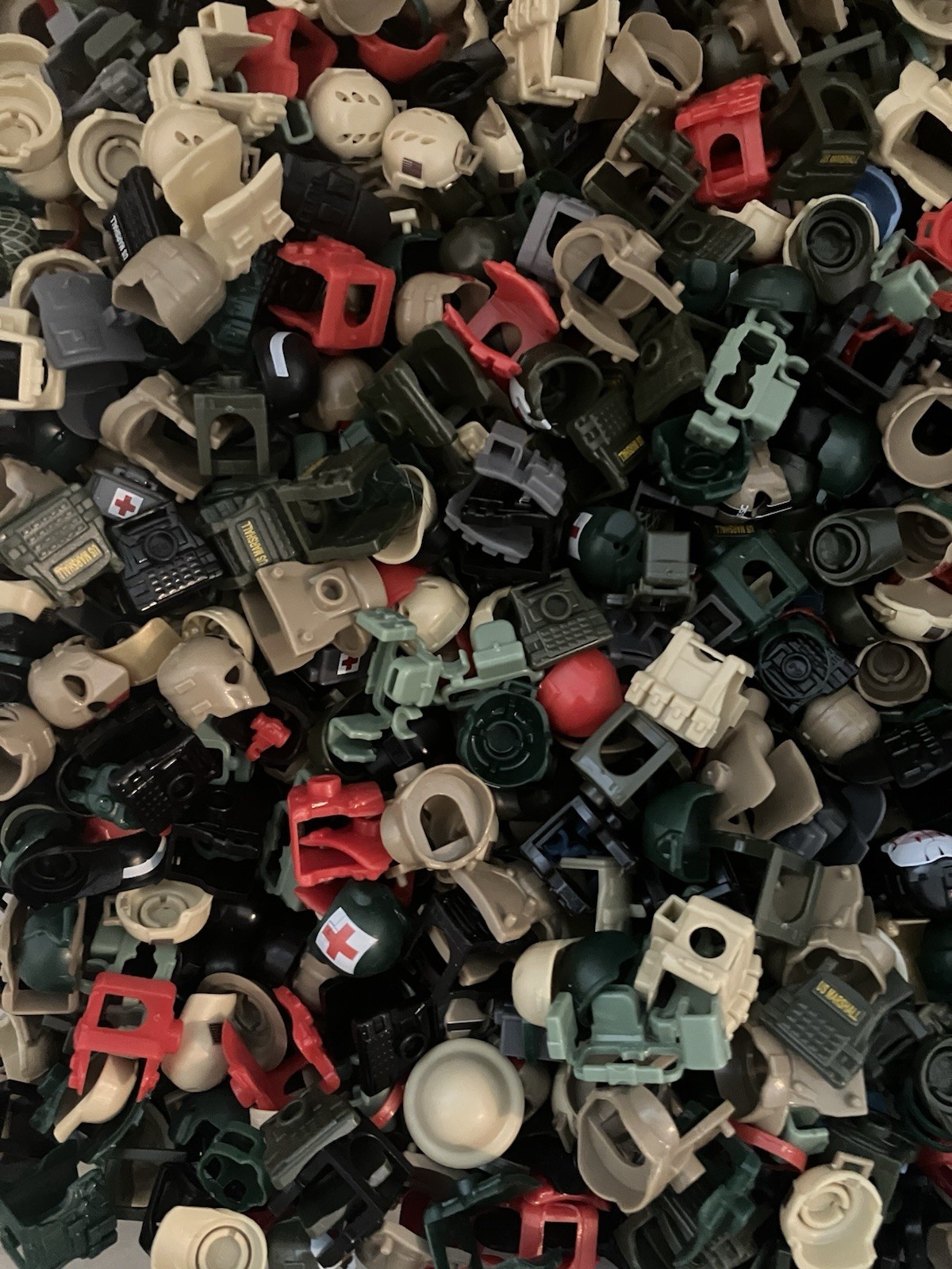 Military Accessories Made For Lego Minifigures Bulk Lot Of 30 Helmet Vest Belts