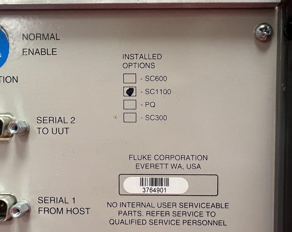 Fluke 5522A Multi-Function Calibrator, SC1100, SN 3764901