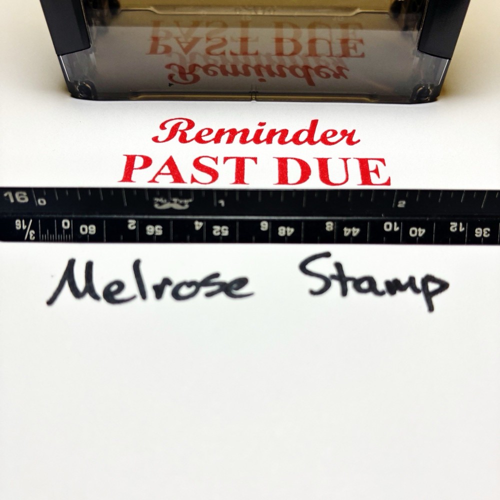 Reminder Past Due Rubber Stamp Red Ink Self Inking Ideal 4913