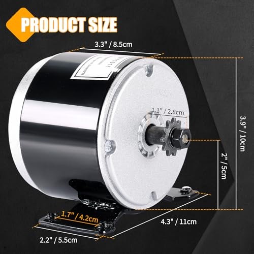 24V 350W Brushed Permanent Magnet DC Motor & PMA Generator, 3000RPM Dual