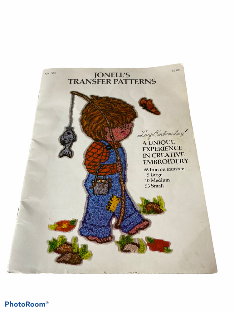 Jonell's Transfer Patterns-Loop Embroidery--68 Iron On Transfers 3 sizes