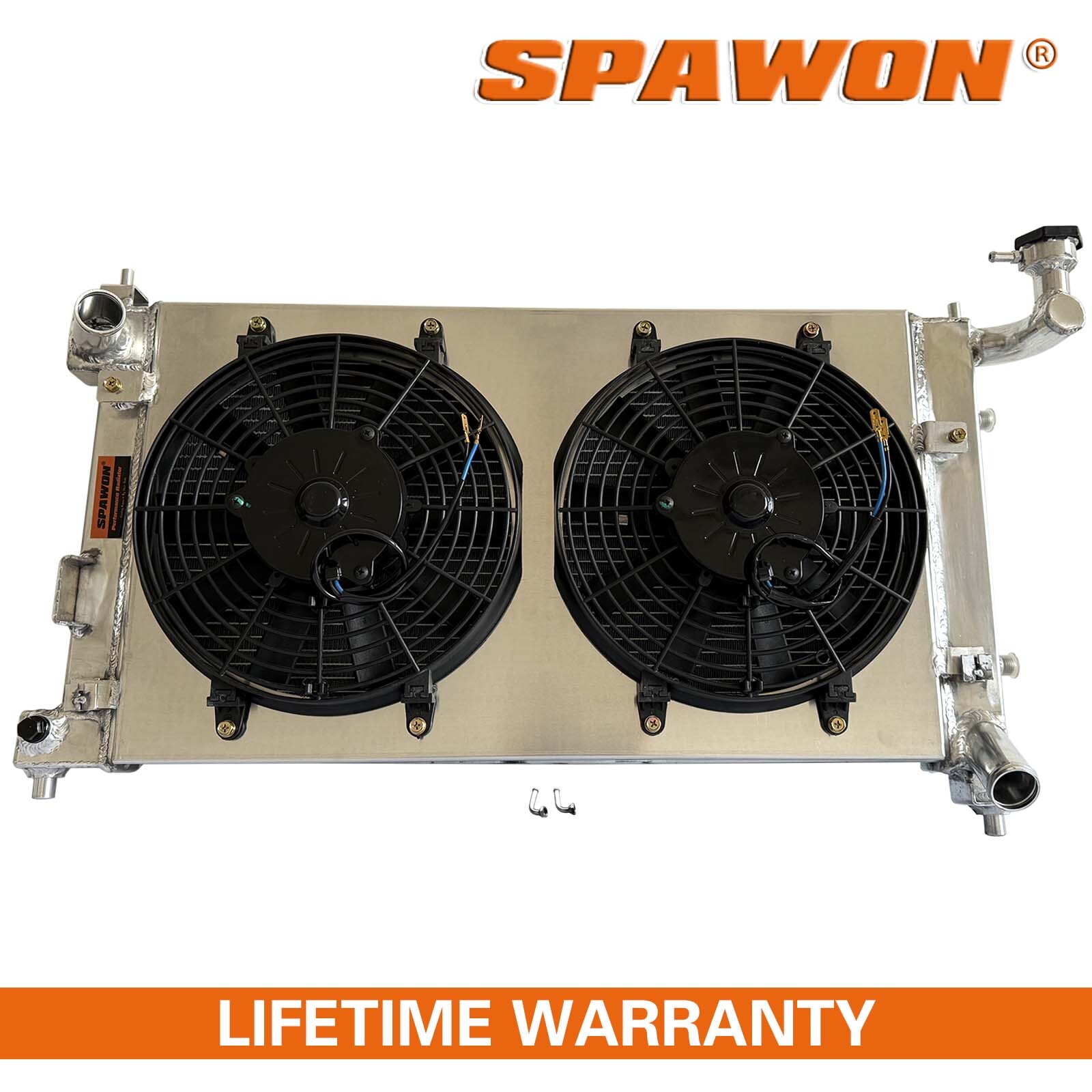 SPAWON Radiator+Fan Shroud For Corolla Matrix/Vibe 2003-2008 Aluminum 1.8L L4 AT