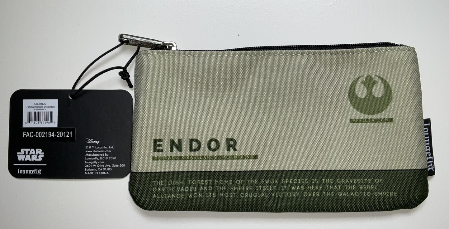 Loungefly Star Wars Endor Zip Pouch Cosmetic/Coin Bag/Case New!