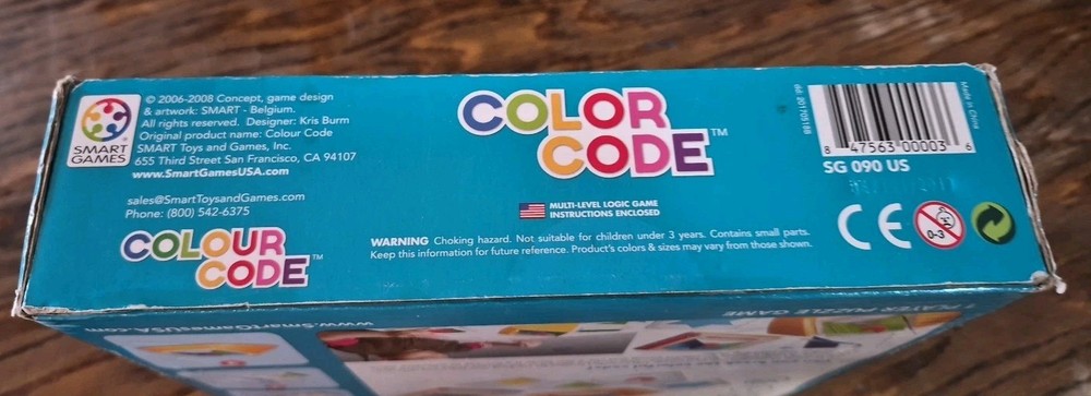 SmartGames Color Code - Ages 5+ | 1 player