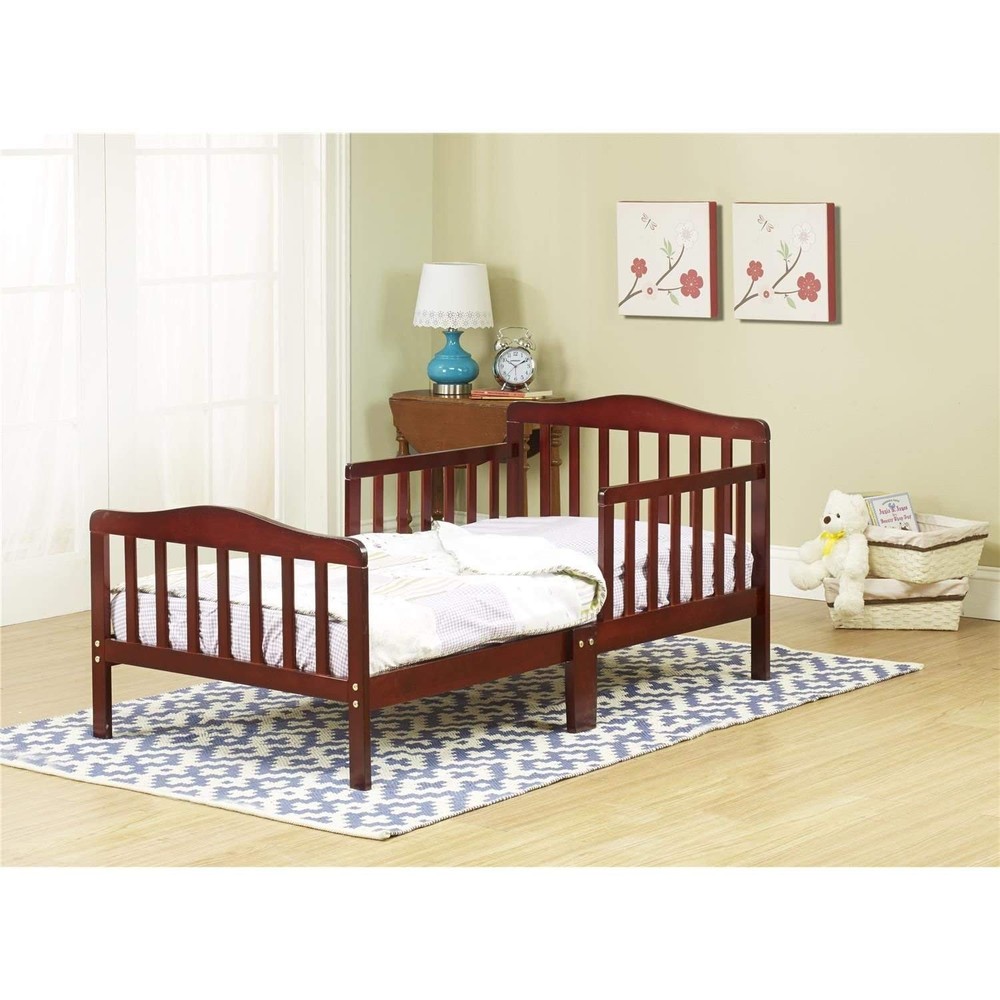 The Orbelle Contemporary Solid Wood Toddler Bed - Cherry
