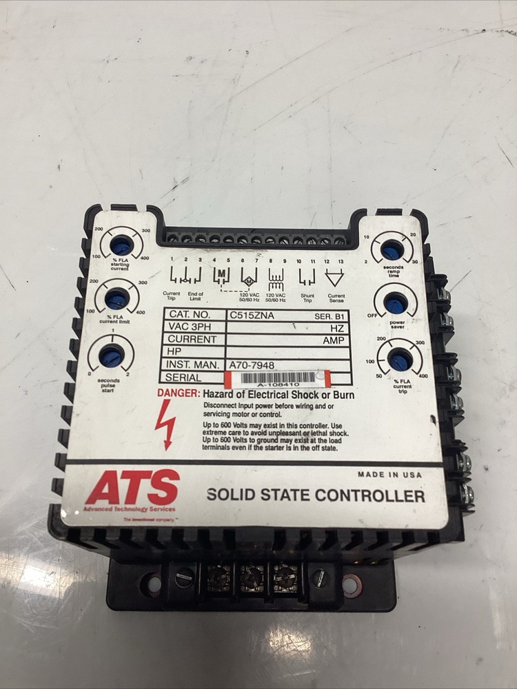 ATS C515ZNA Solid State Controller Soft Starter Motor Control SER B1 U-057