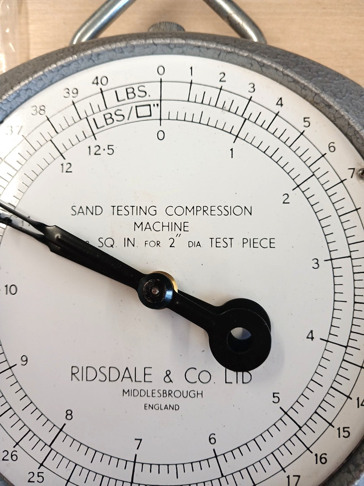 Ridsdale & Co Sand Testing Compression Machine Scale 40lb Foundry Tool New