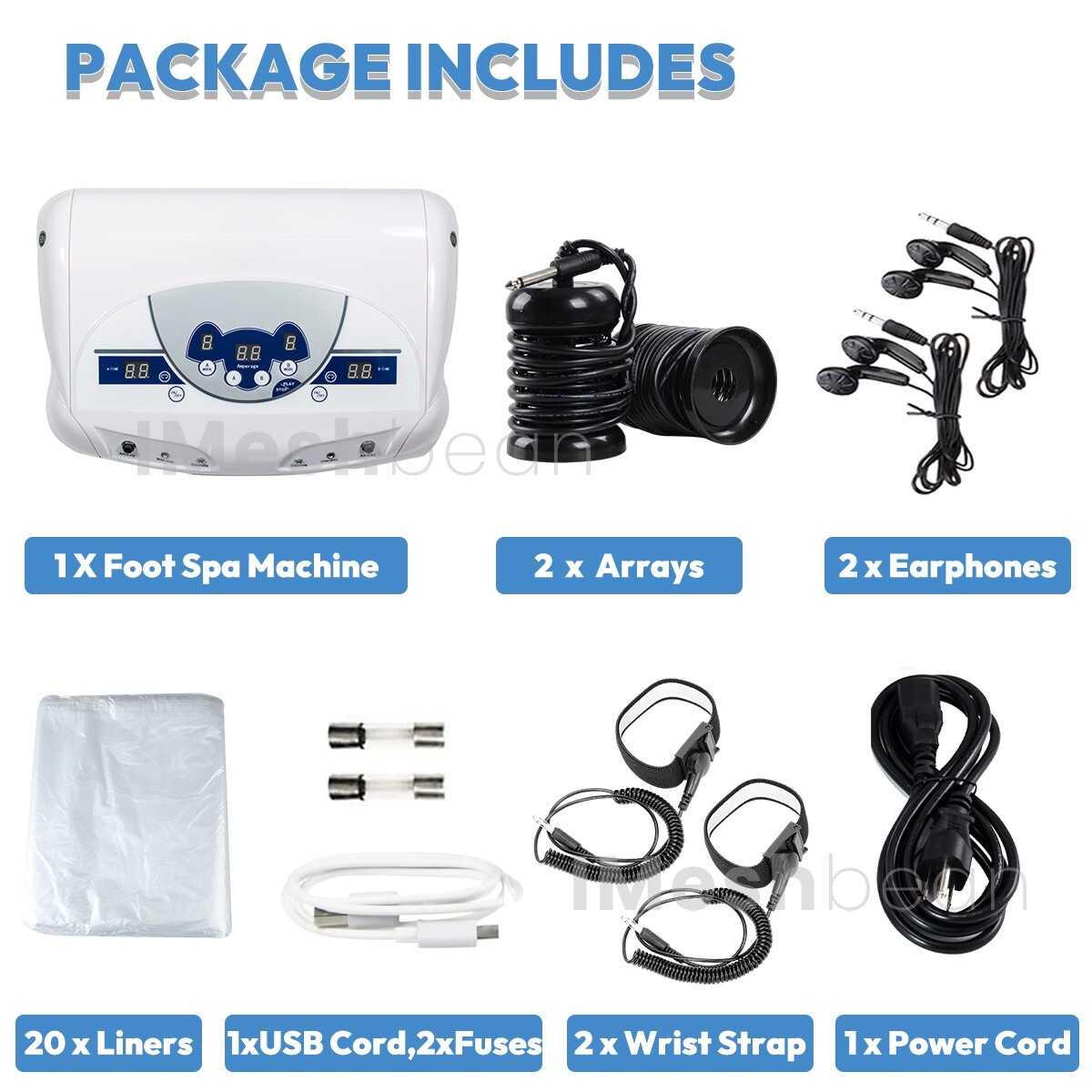 Detox Foot Bath Machine Dual Ionic Cell Relax Spa Massager LCD MP3 Music Player