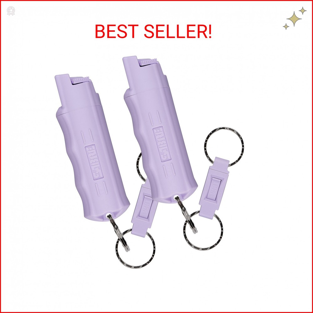 SABRE Pepper Spray - Quick Release Keychain for Easy Carry & Fast Access, Max Po