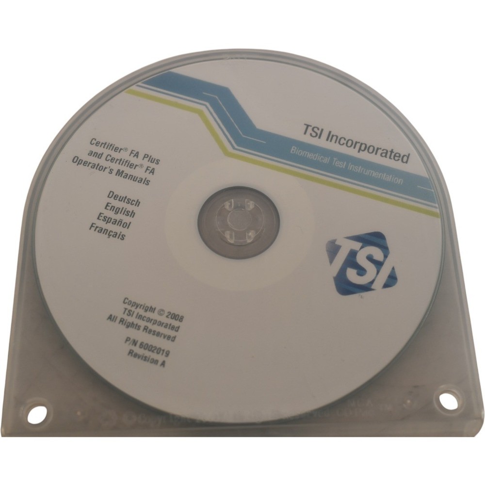 TSI Certifier FA Plus Operators Manual Software