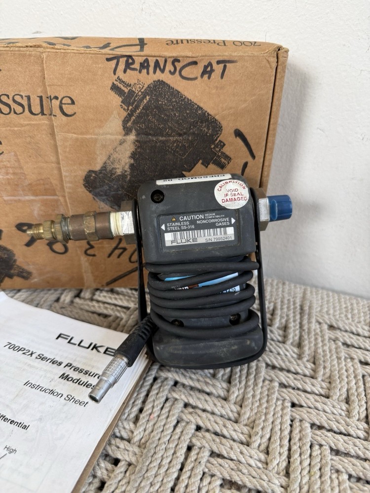 🍊Vintage 1990s Fluke 700P24 Differential Pressure Module Wet 15 PSID UNTESTED!
