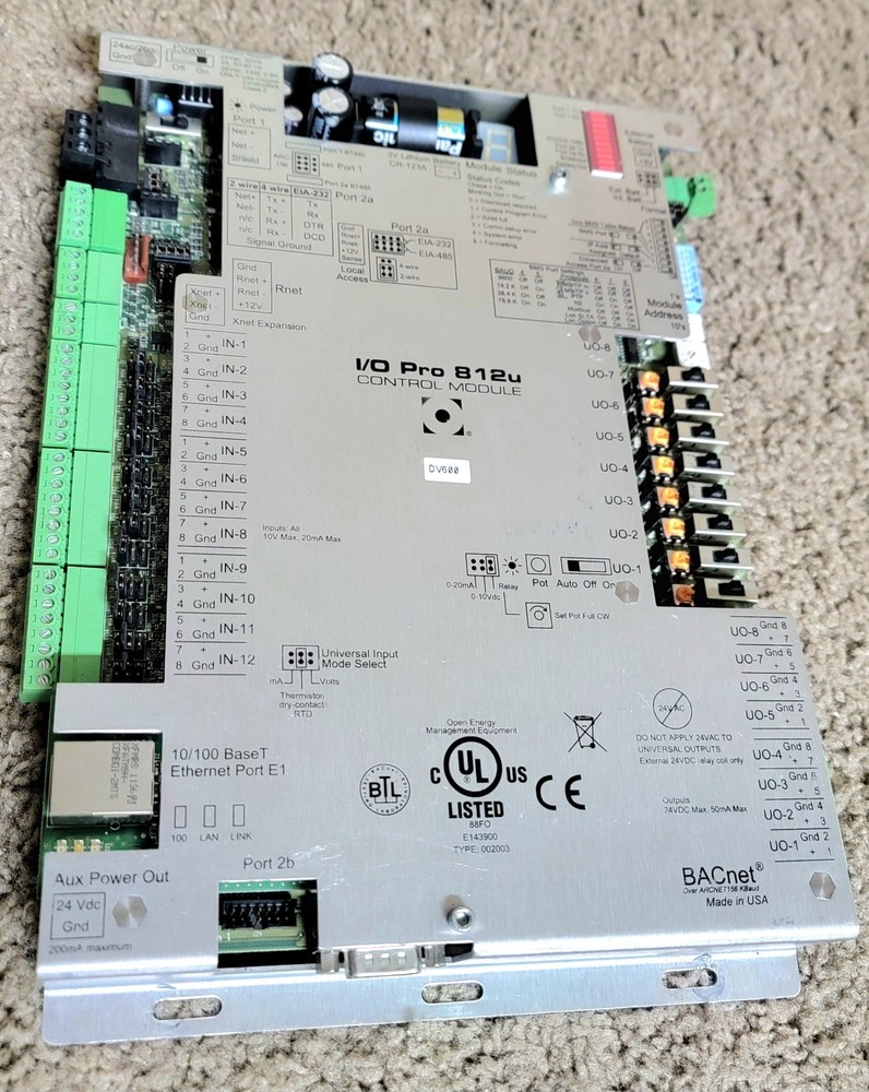 Automated logic I/O Pro 812u Control Module E143900 USED