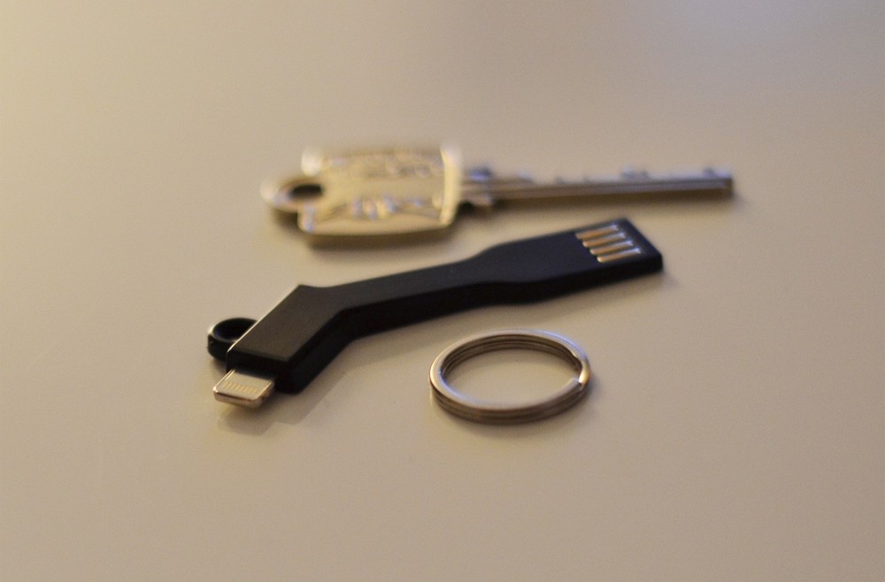 iPhone Charge and Sync Cable Keychain