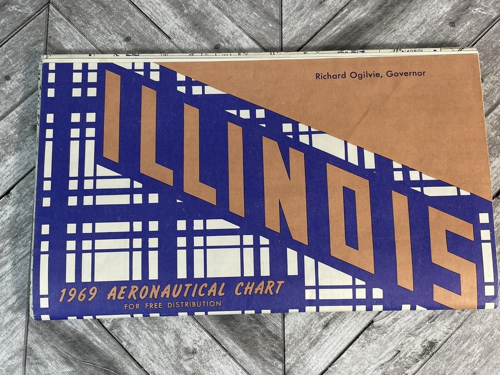 1969 Illinois Aeronautical Chart