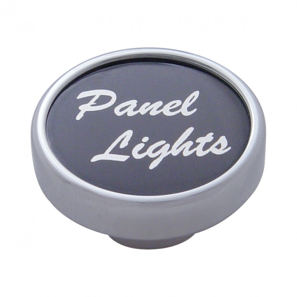 "Panel Lights" Dash Knob - Black Aluminum Sticker