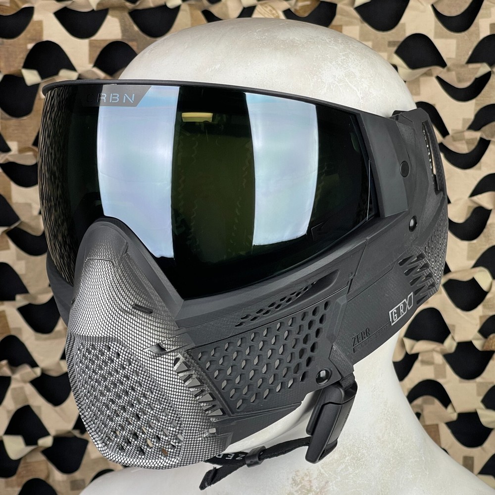 NEW Carbon CRBN Zero GRX Paintball Mask (Less Coverage) - Halftone Silver
