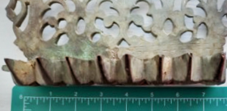 Antique Bronze Primitive Handmade Wall Hanging Menorah