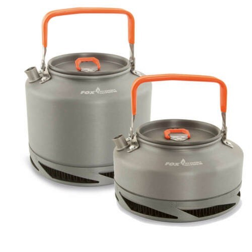 Fox Cookware Camping Kettle With Heat Transfer Grid Aluminum Gray