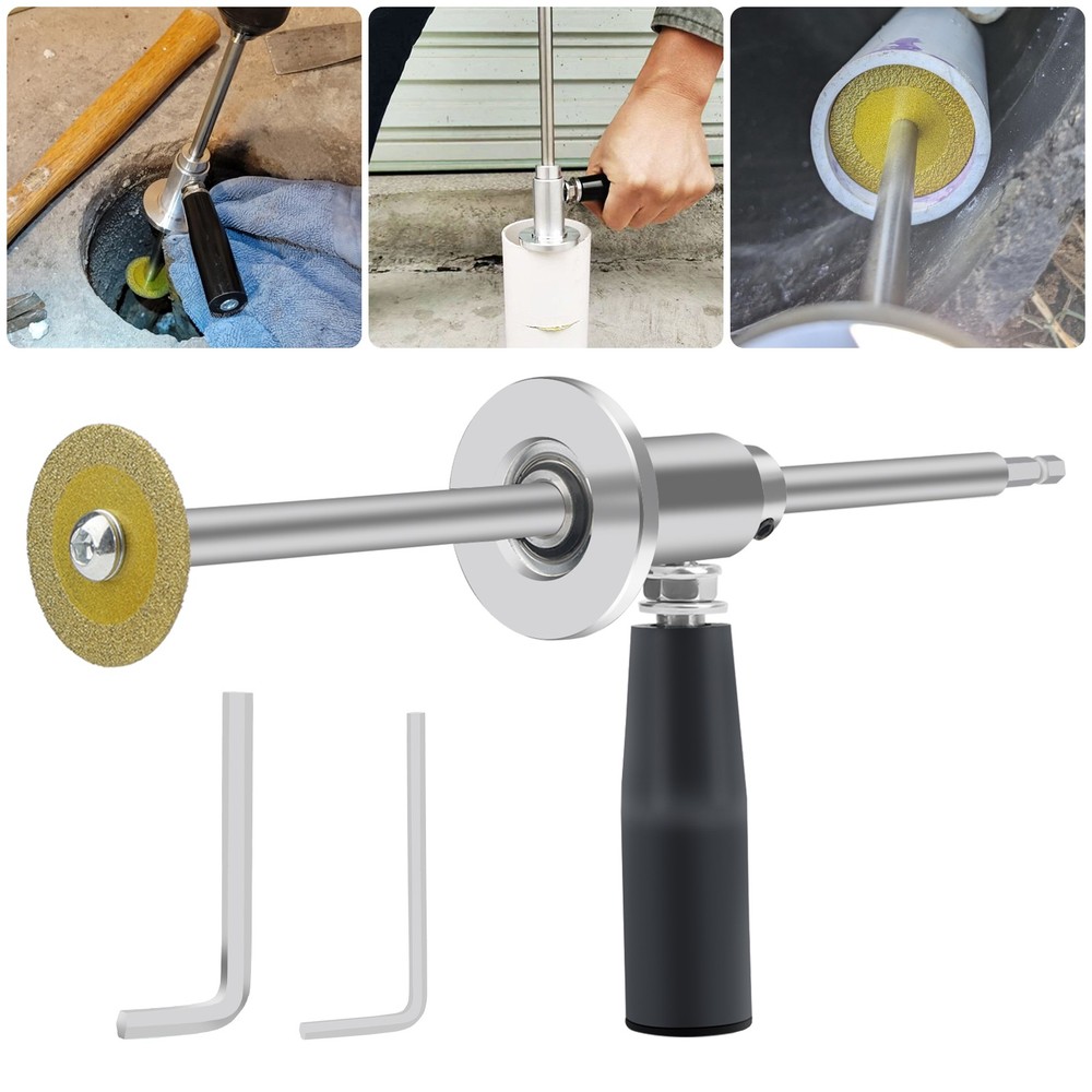 Adjustable Inside PVC Pipe Cutter 7"Depth Pipe Cutter Tool for 1-1/2" to 8" Pipe