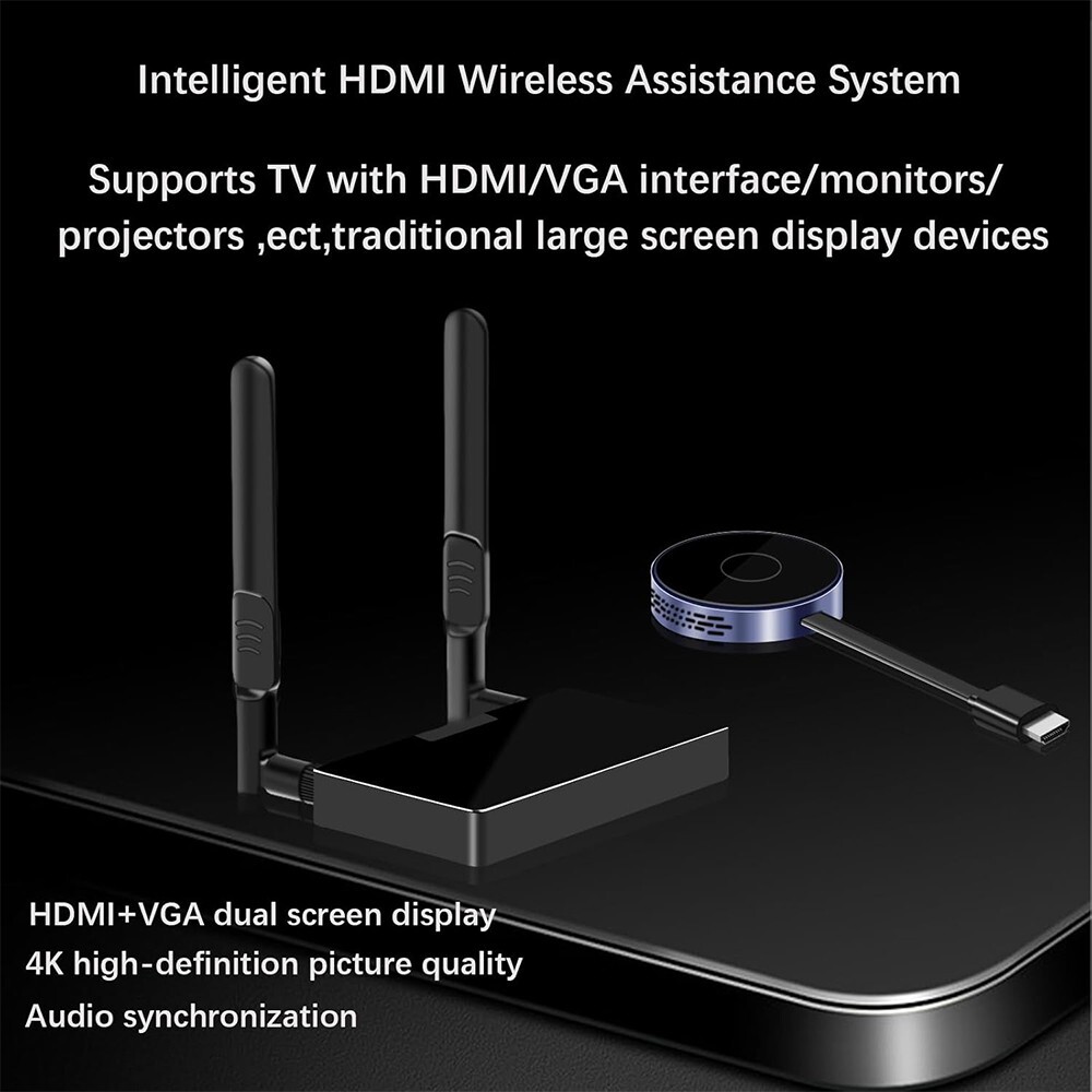 Wireless HDMI Transmitter and Receiver Kits HD 4K 50m Streaming Video/Audio/PC