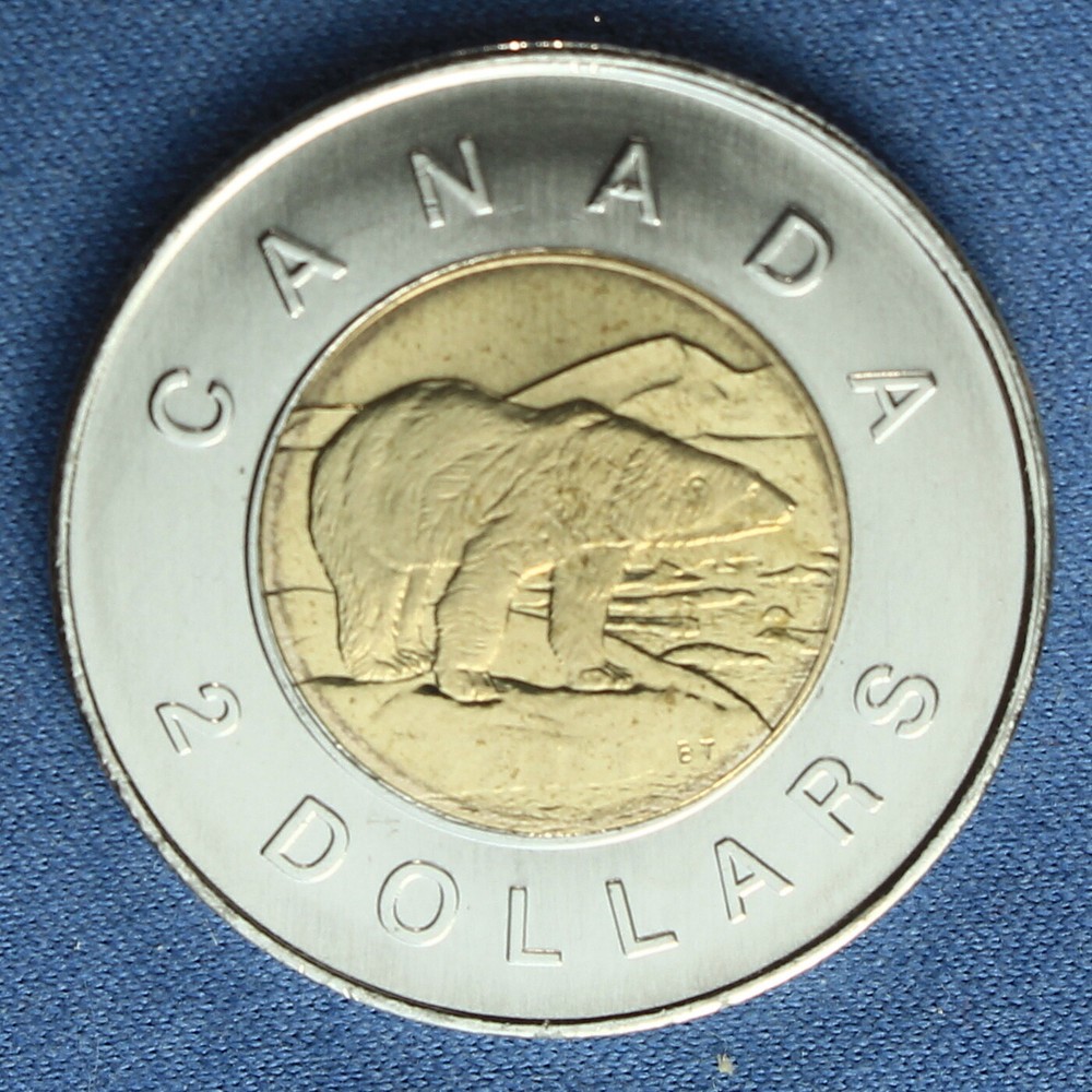 Canada 2002 Toonie 2$ from a Mint Roll (Normal Reverse)
