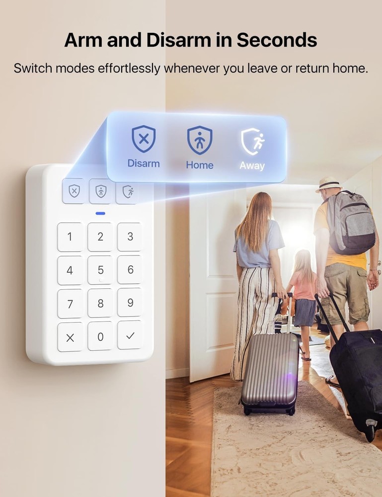X-Sense Smart Security Keypad, Security Kit AS05/AS08 Accessory, Easy Mode Switc