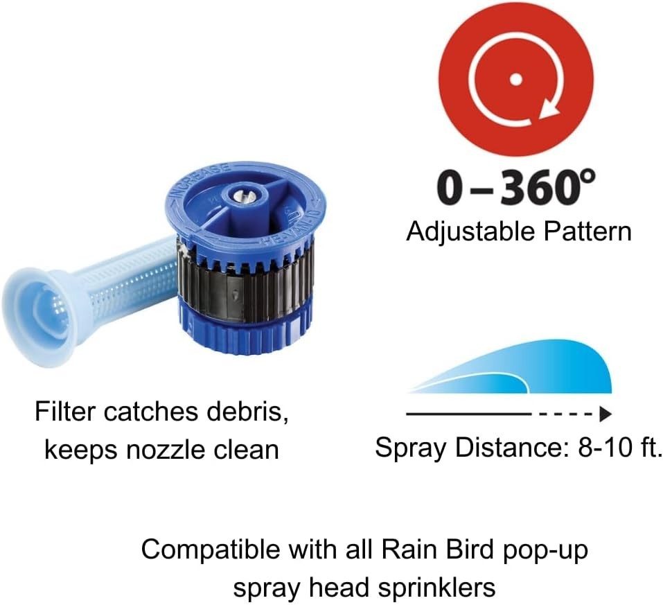 Precision HEVAN10 Spray Nozzle: Adjustable 0°-360° Pattern, 8' to 10' Coverage