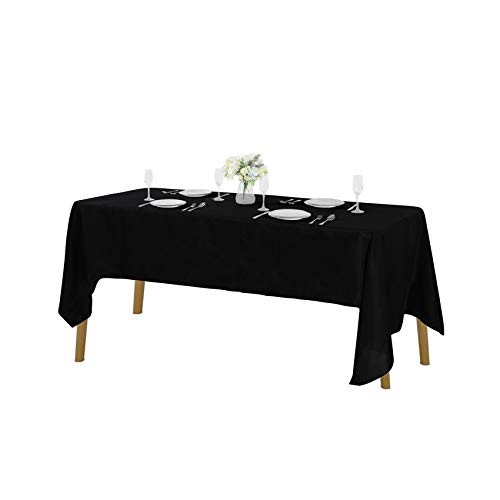 Rectangle Tablecloth 60x102 inch Washable 6pack 60"x102"(Rectangle) Black