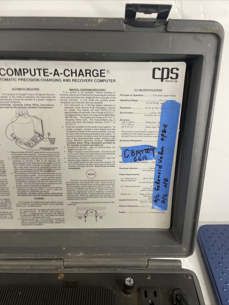 CPS COMPUTE-A-CHARGE Model CC700