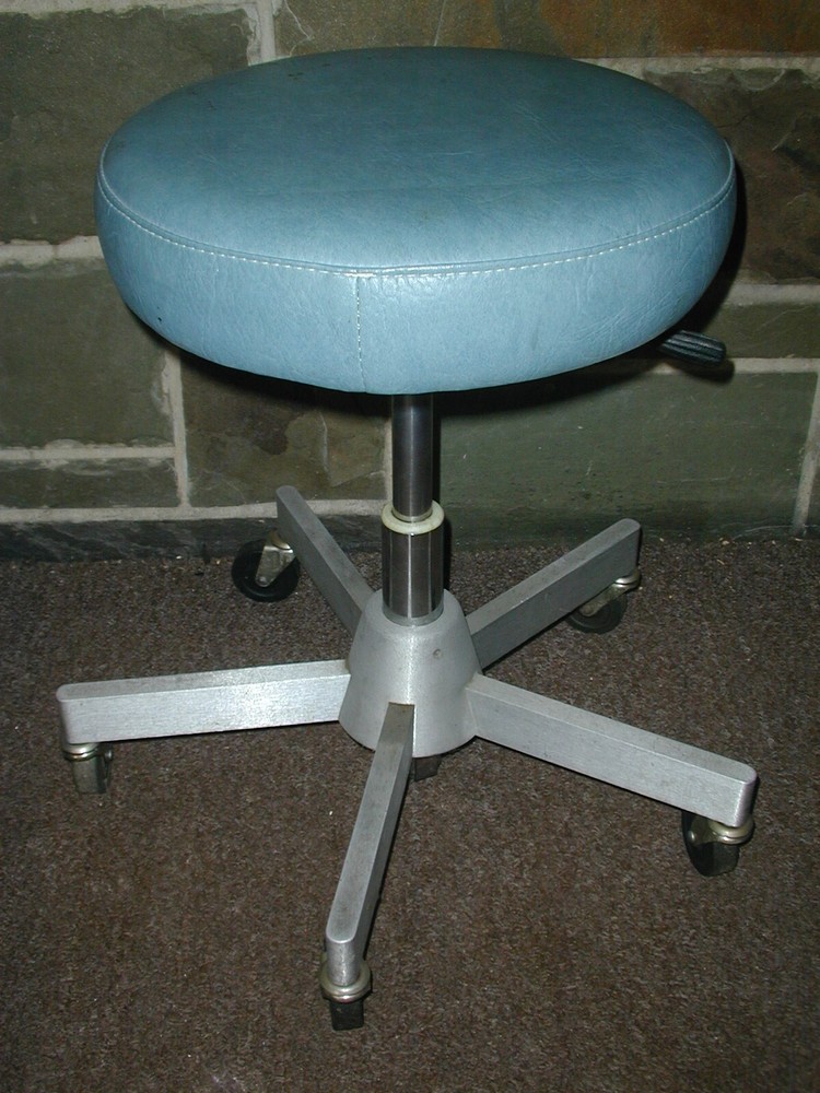 Blue Dental Assistant’s Stool Excellent Condition