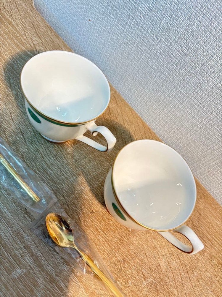 Lanvin Sango Cup Saucer / Spoon Pair Set