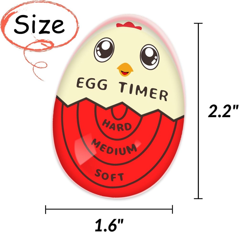 Red Egg Timer for Boiling Eggs: Clear Indicators for Perfect Doneness Every Time
