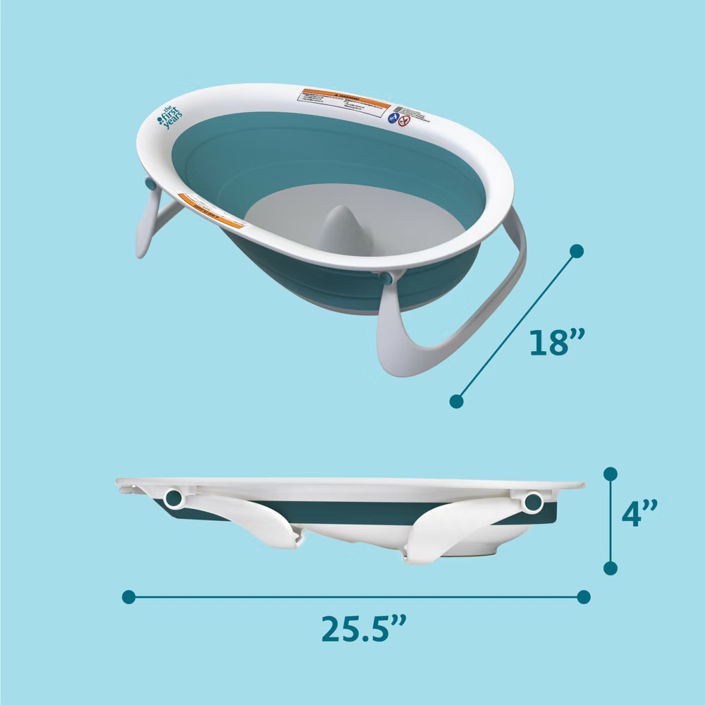 The First Years Infants and Toddlers Sure Comfort Collapsible Baby Bathtub