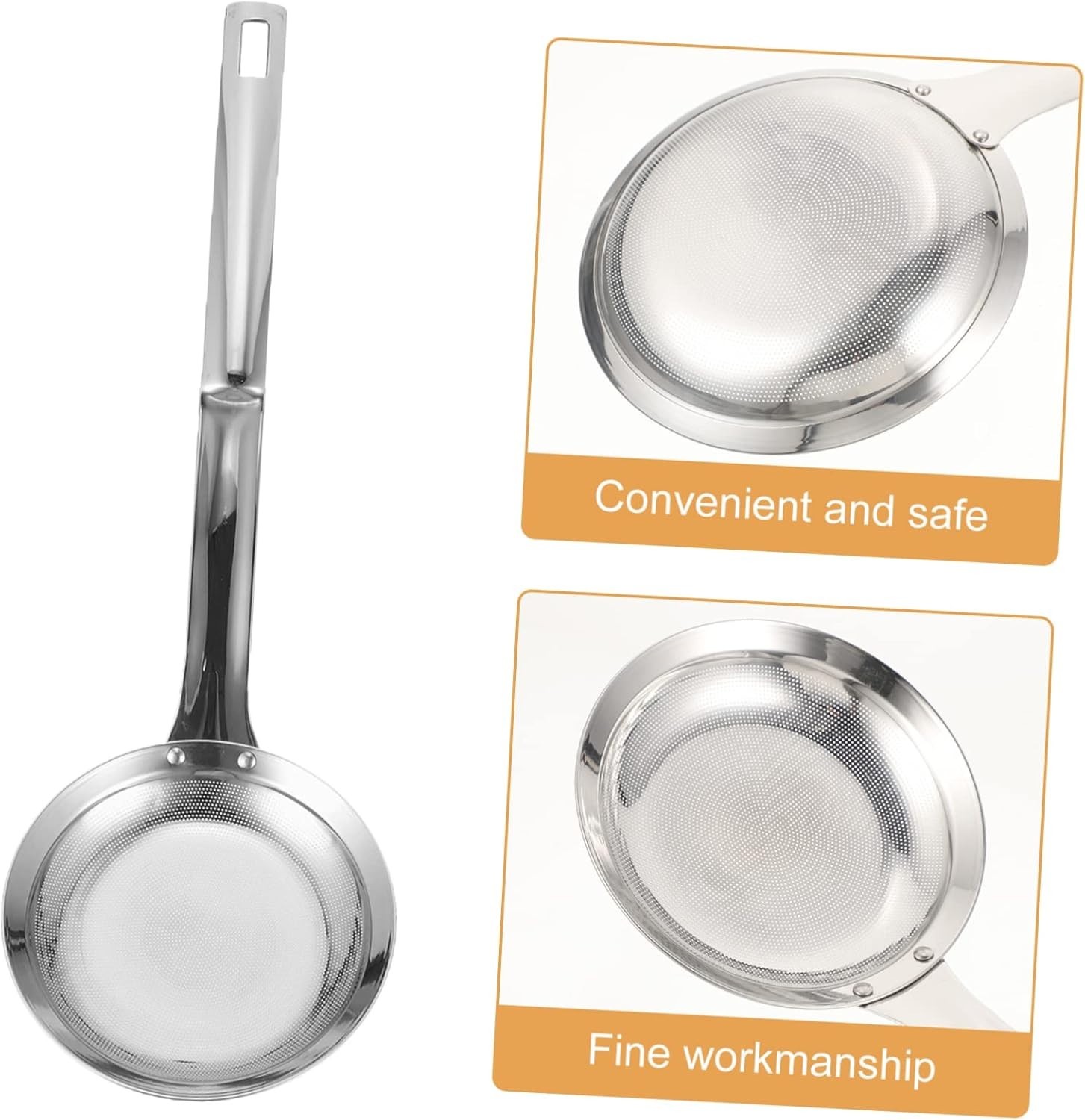 Stainless Steel Fat Skimmer Spoon – Ultra-Fine Mesh Filter Scoop for Kitchen