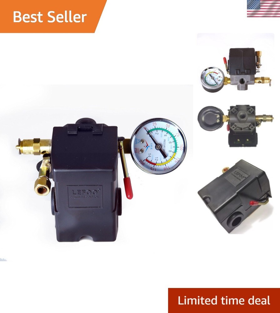 Metal Air Compressor Control Switch - 150 PSI Pop-Off Valve for High Performance