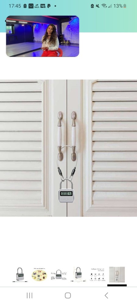 Metal Timer Padlock Rechargeable, LCD Display, 99 Hours Max Timing