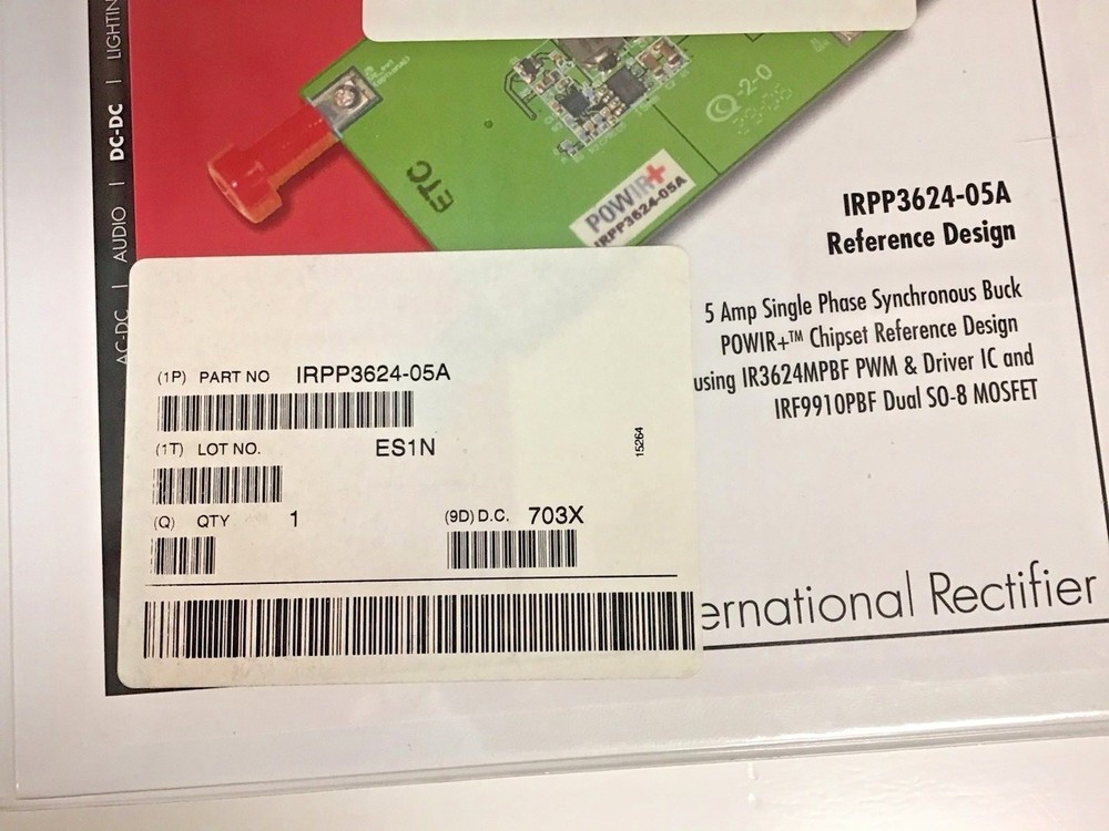 INTERNATIONAL RECTIFIER - MPN: IRPP3624-05A Power Management IC Development Tool