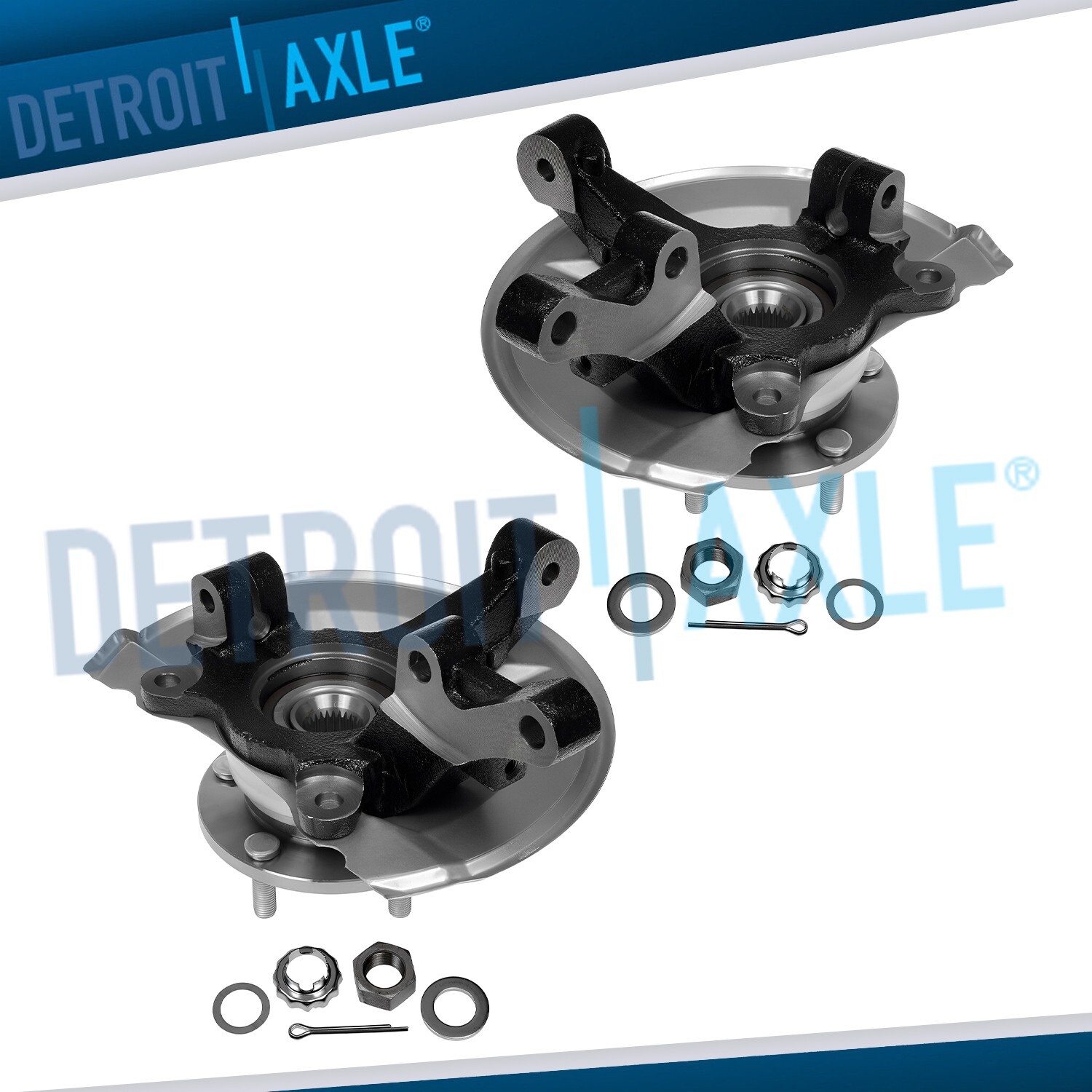 Front Steering Knuckle + Wheel Hub Bearings for 2007 - 2017 Jeep Patriot Compass