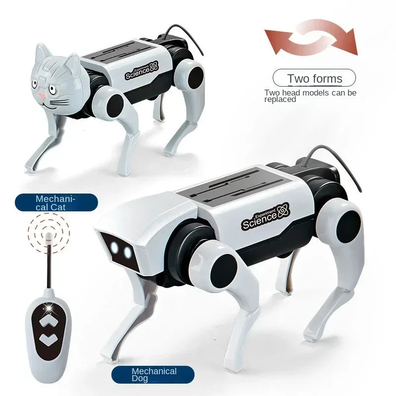 Remote Control Robot Dog DIY Assembling Toy Science Educational Gift for Kids