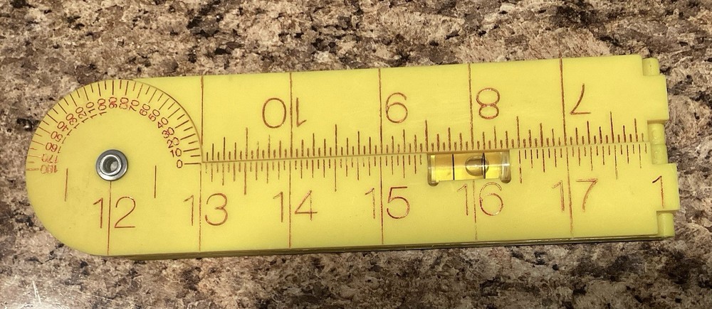 Vintage Degree Ruler Rascalrule Measure Angles, Slopes & Dimensions
