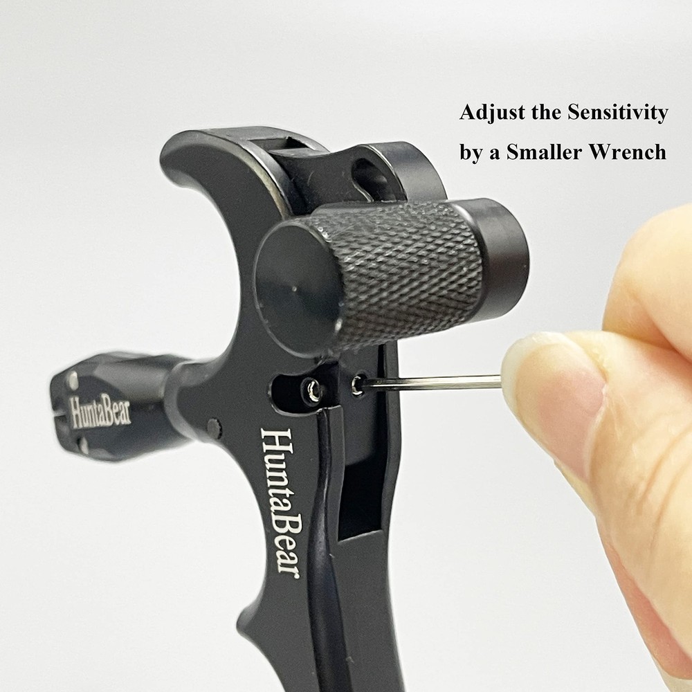 Bow Release for Compound Bow, 4-Finger 360° Rotate Caliper Thumb Release Arch...