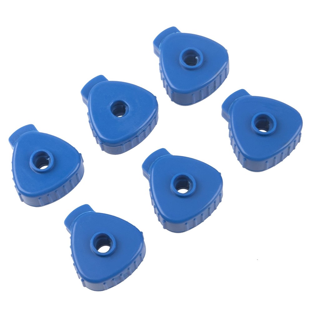 6Pcs Plastic Quick-set Cymbal Nut Compatible with Percussion Drum Kit (Blue)